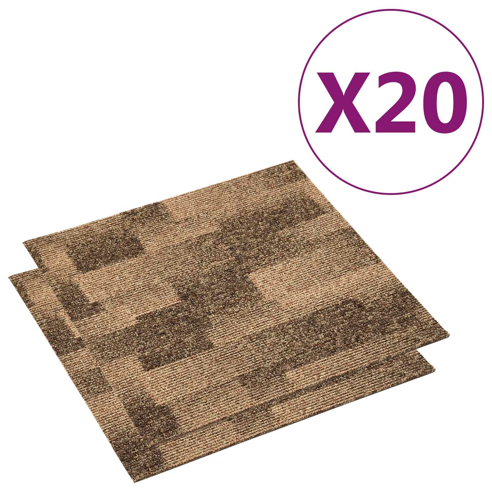 Maison Exclusive - Boden Teppich 20 Stk. Braun 50 X 50 Cm Pp Nied