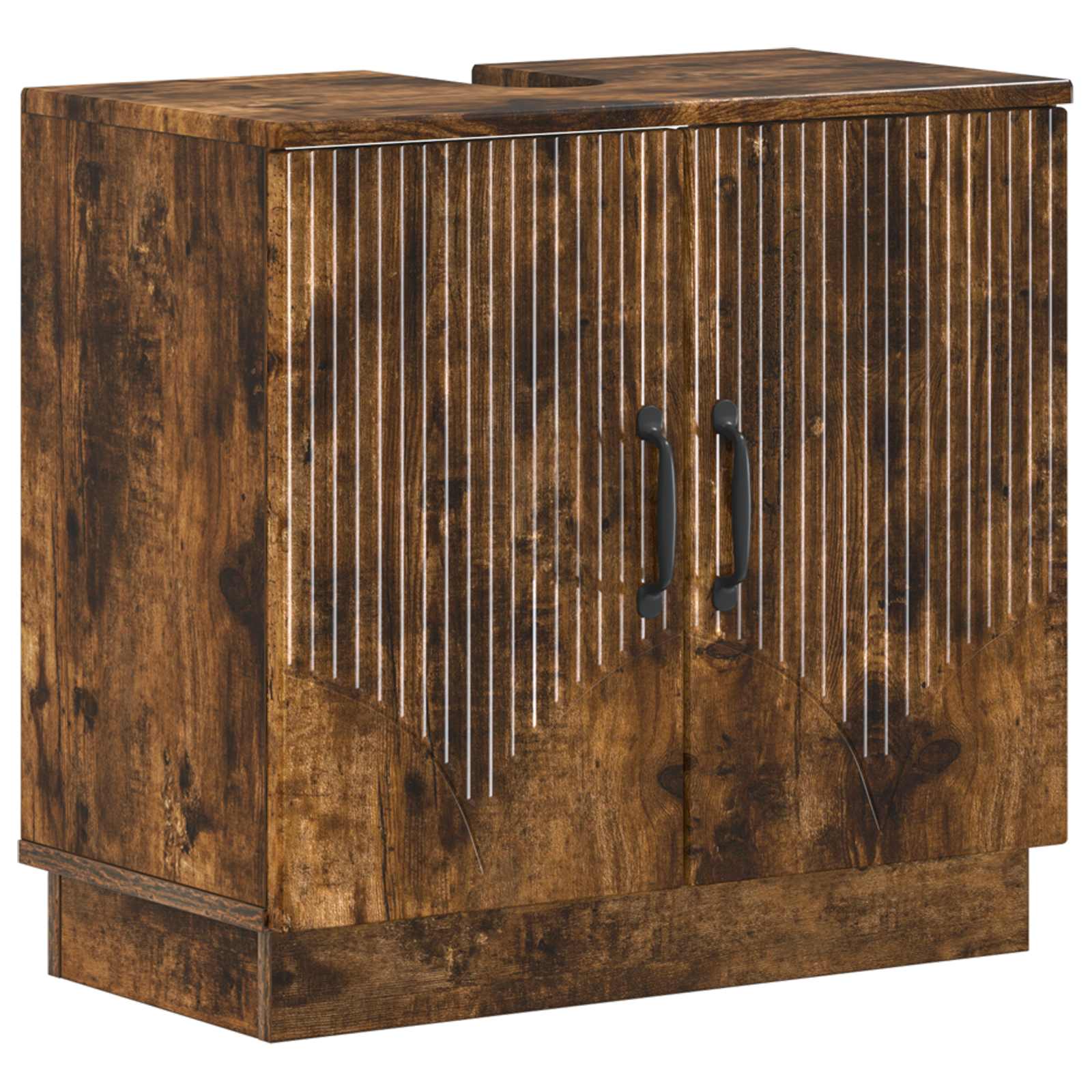 Maison Exclusive - Waschbeckenschrank Hoorn Raucheiche 59,5 X 31,
