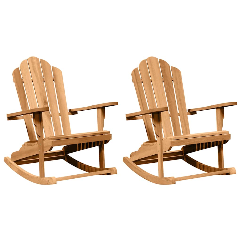 Maison Exclusive - Adirondack-schaukelstuhl 2 Stk. Braun Massivho