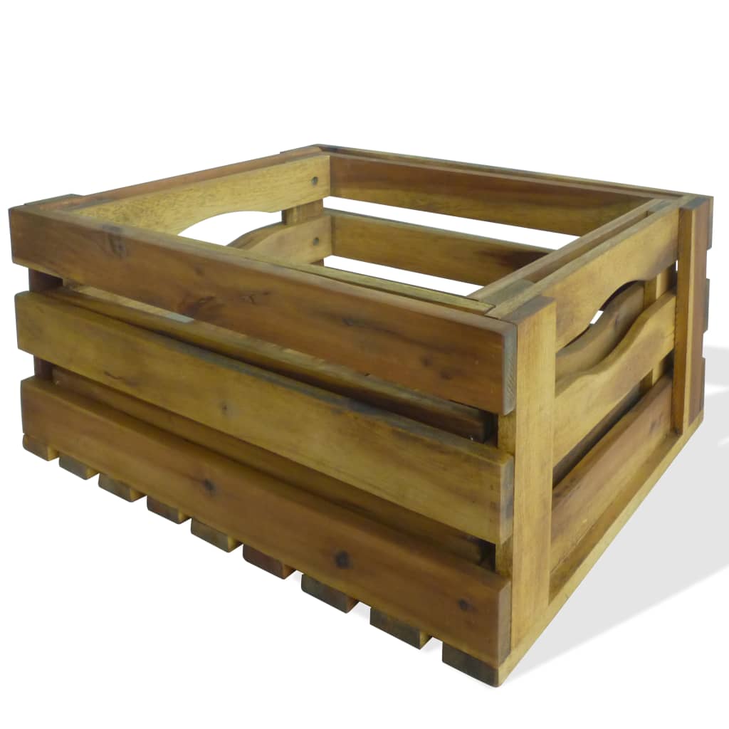 Maison Exclusive - Apfelkisten-set 2 Stk. Akazienholz Massiv