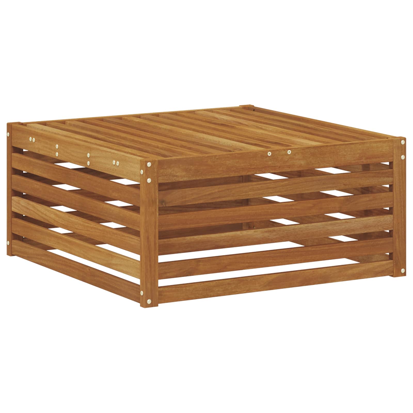 Maison Exclusive - Outdoor-fußhocker Natur 79 X 79 X 37 Cm Massiv