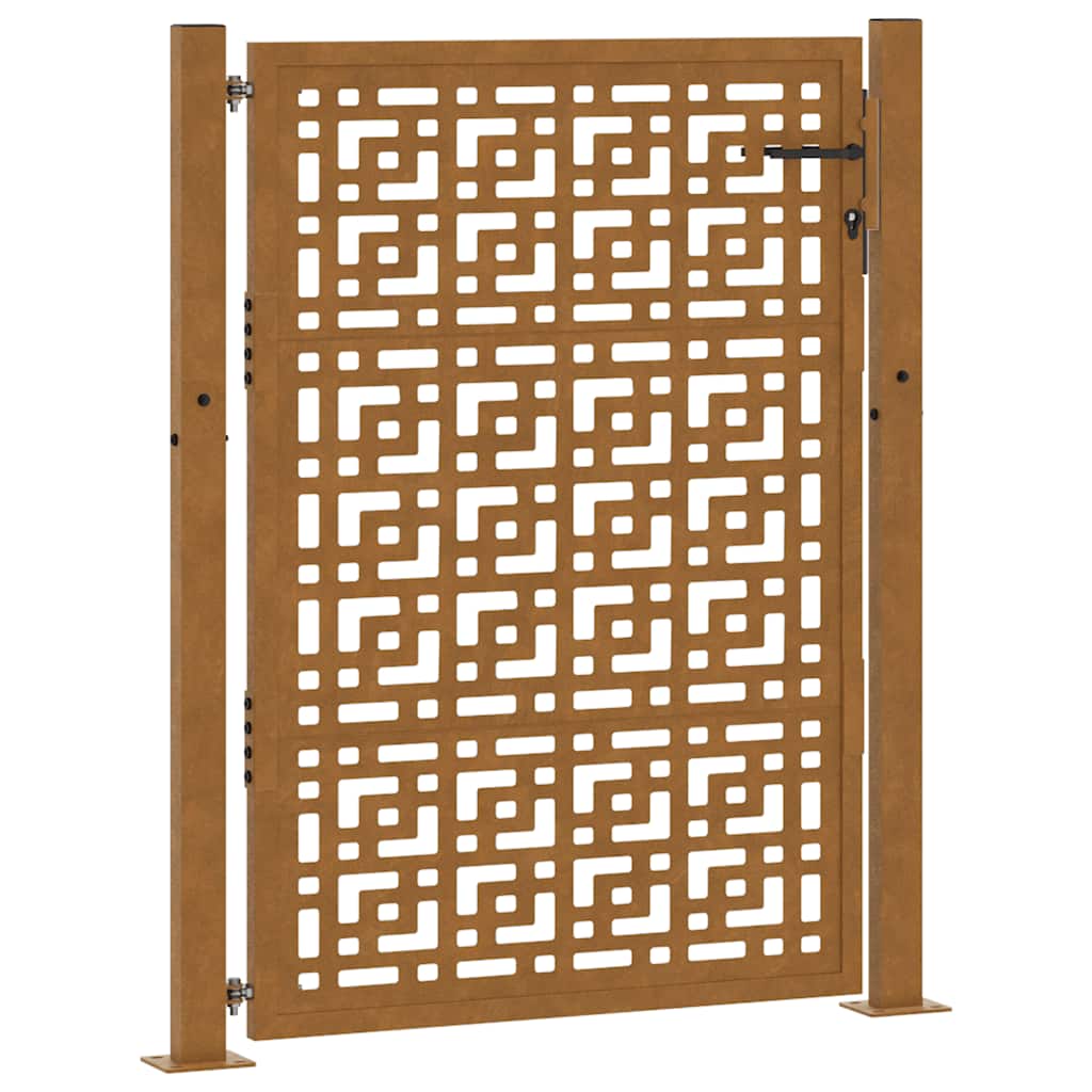 Maison Exclusive - Gartentor 100x150 Cm Verwitterungsstahl Kreuzd