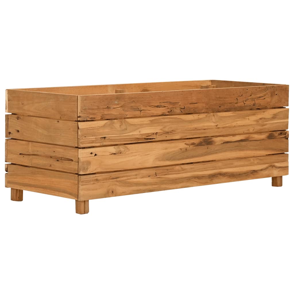 Maison Exclusive - Hochbeet 100x40x38 Cm Teak Altholz Und Stahl