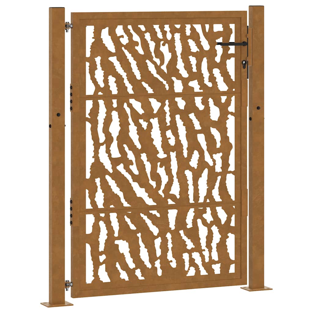 Maison Exclusive - Gartentor 100x125 Cm Verwitterungsstahl Trace-