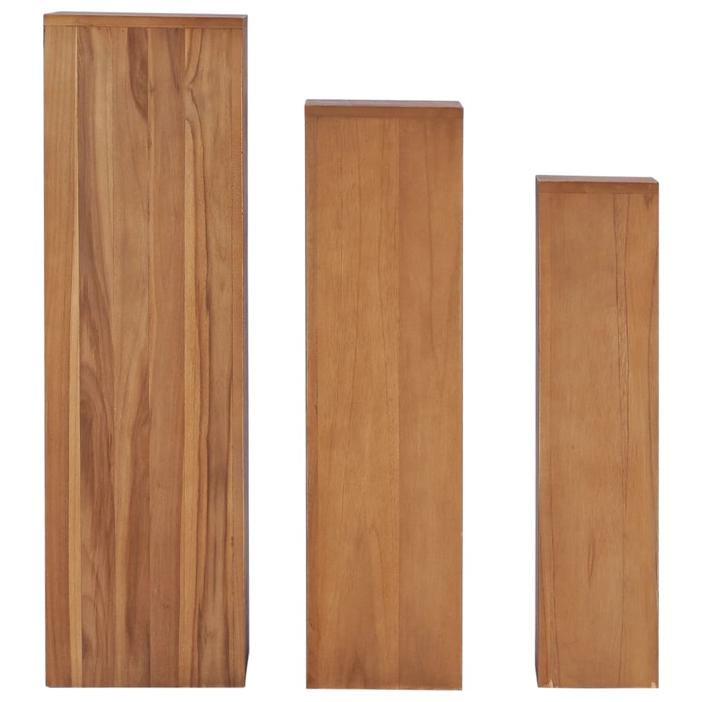Maison Exclusive - 3-tlg. Pflanzenständer-set Massivholz Teak