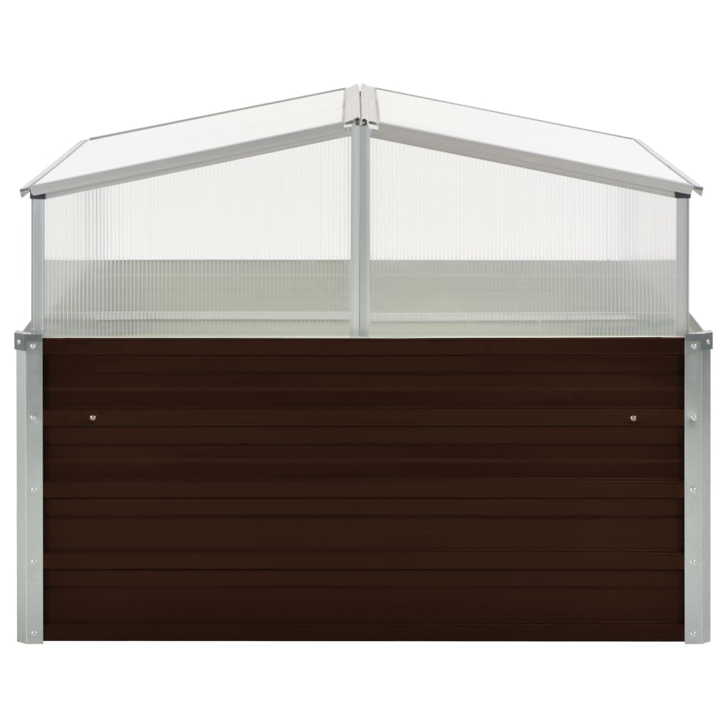 Maison Exclusive - Gewächshaus Braun 100 X 100 X 85 Cm Verzinkter