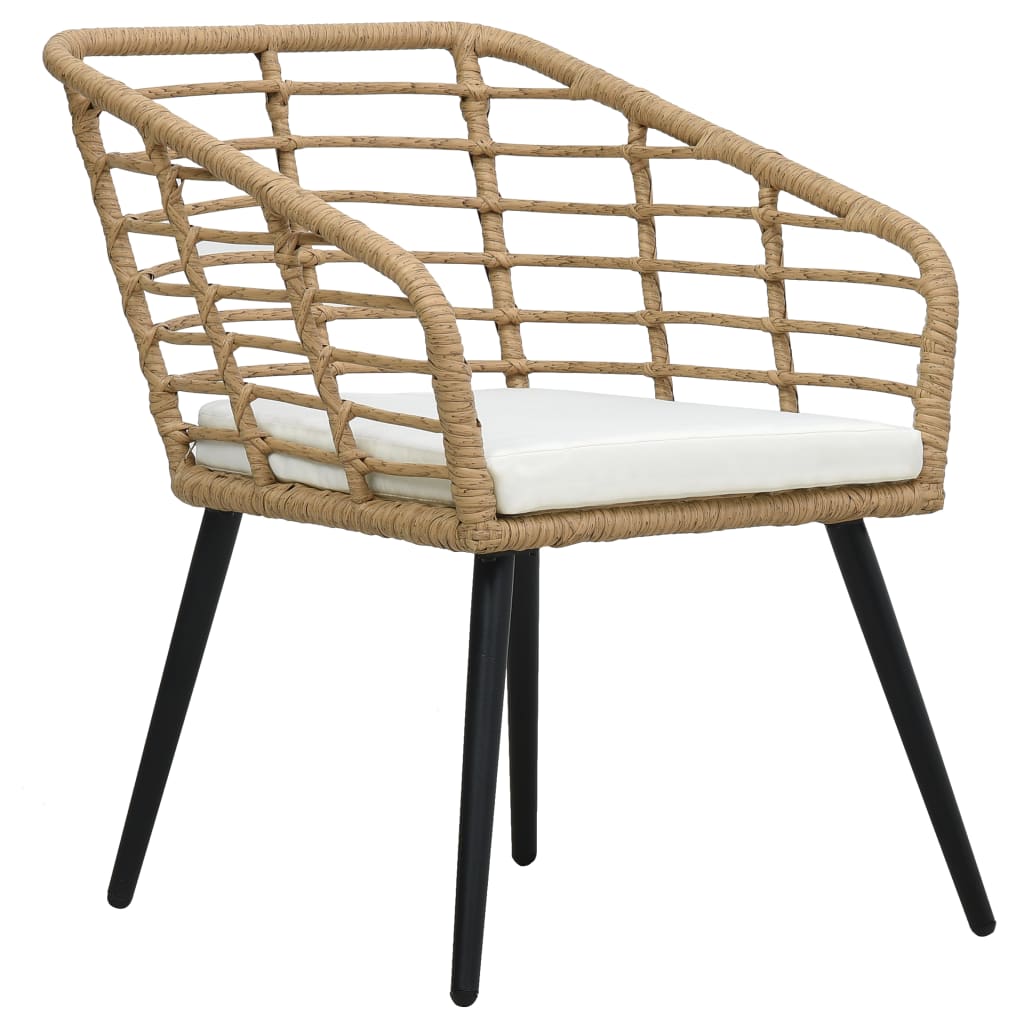 Maison Exclusive - Gartenstühle 2 Stk. Mit Auflagen Poly Rattan E