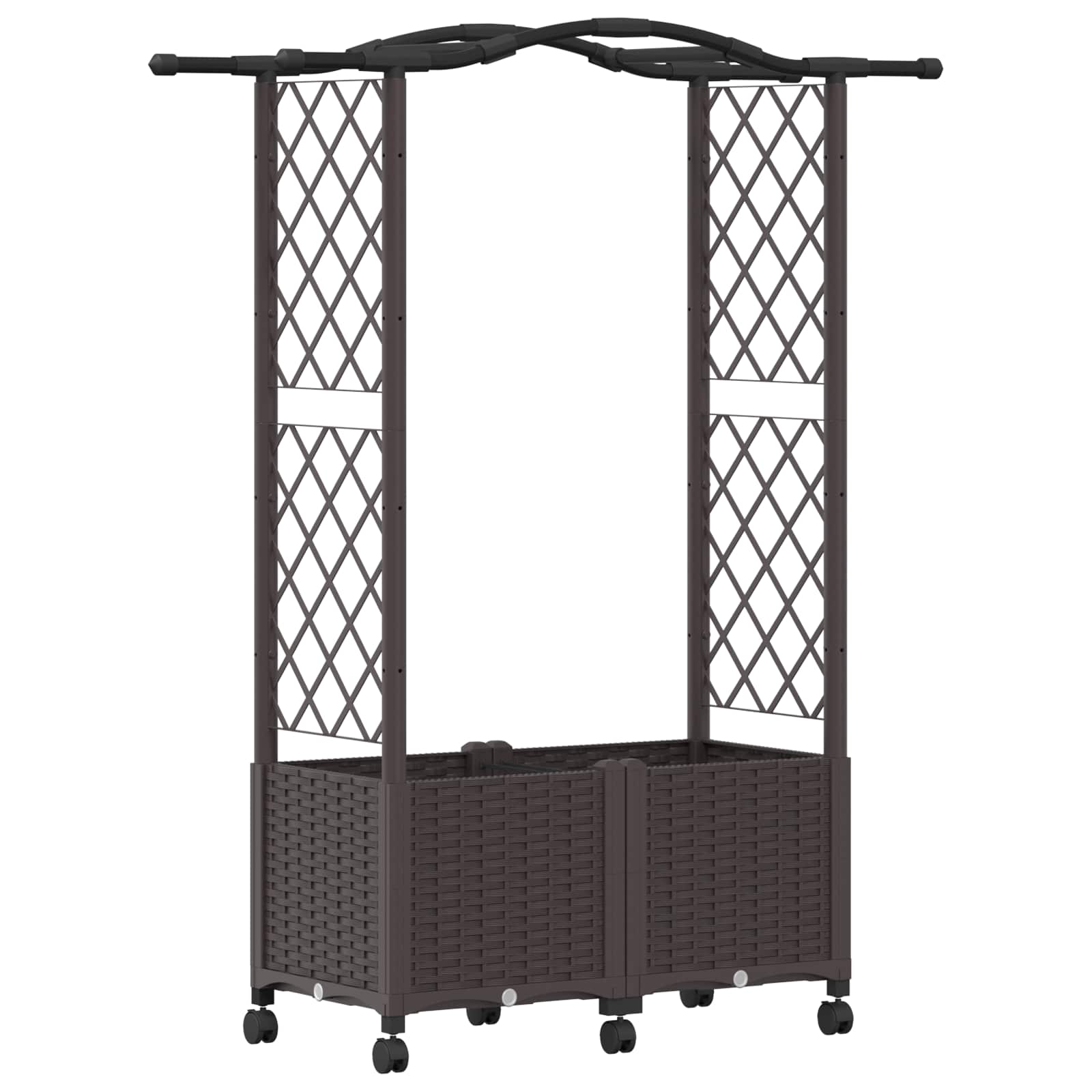 Maison Exclusive - Hochbeet Mit Rankgitter Und Dach Braun 125 X 4