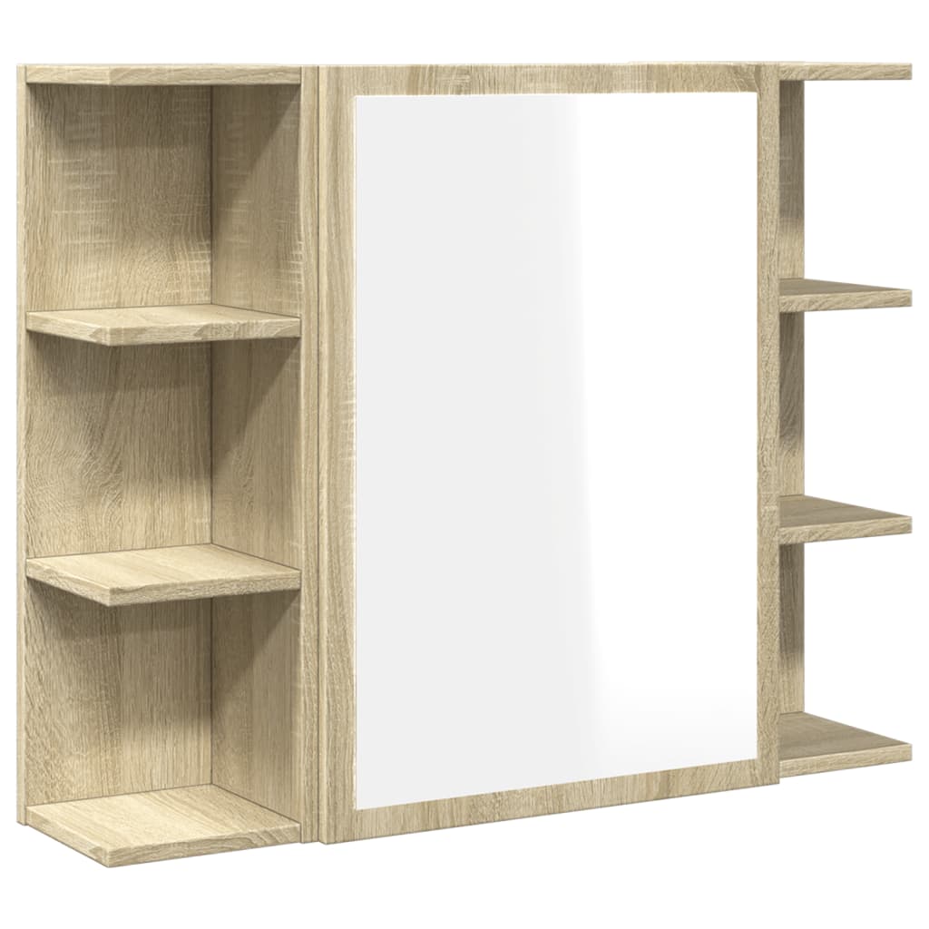 Maison Exclusive - Bad-spiegelschrank Sonoma-eiche 80x20,5x64 Cm