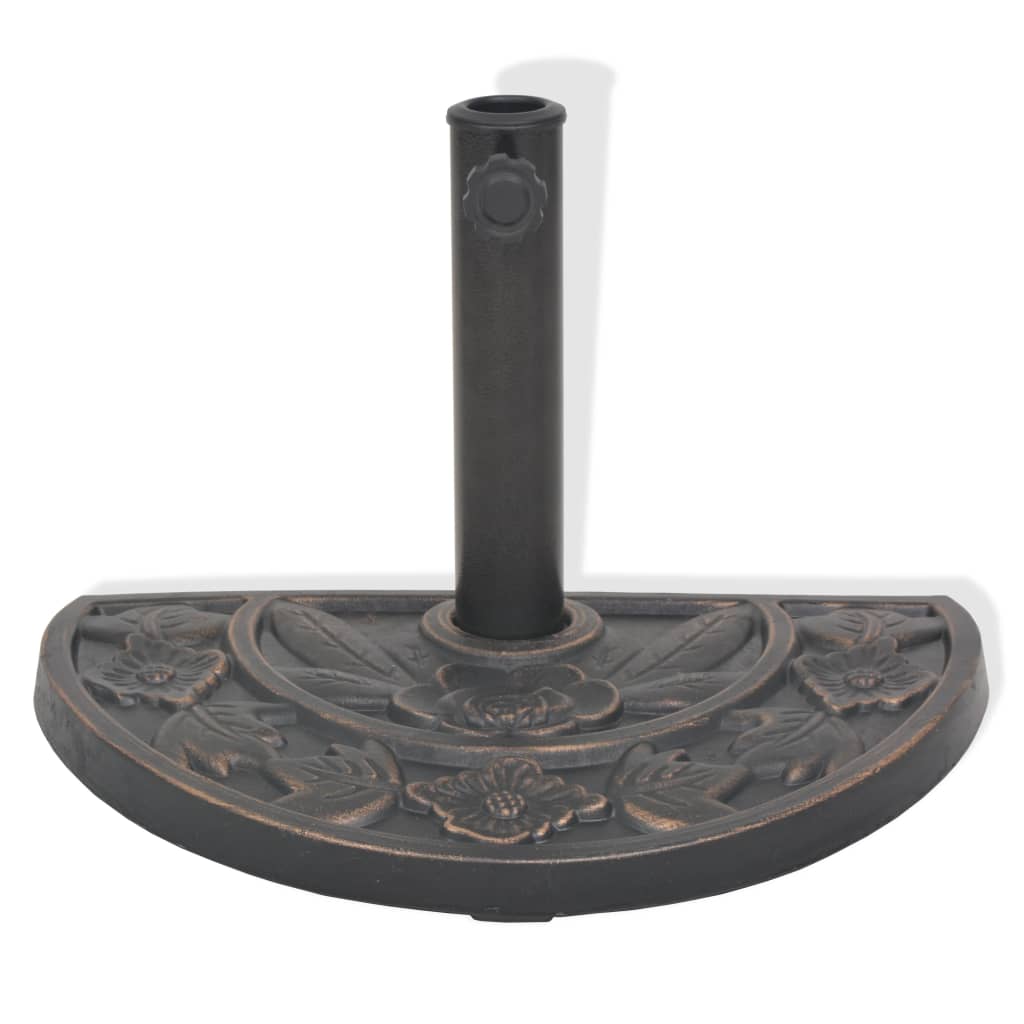 Maison Exclusive - Sonnenschirmständer Harz Halbrund Bronze 9 Kg