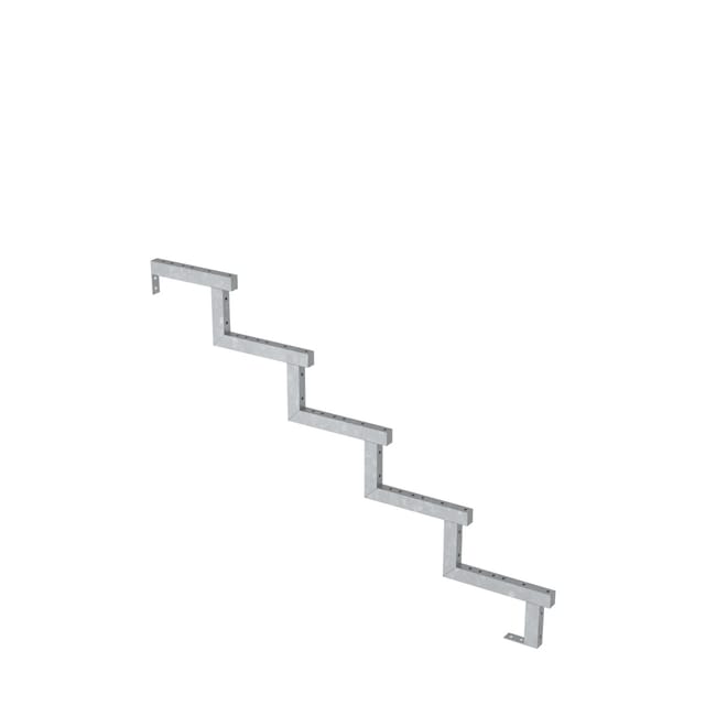 Vinuovo 2er Set Stahl Treppenwange 5 Stufen Option für Setzstufen 85cm