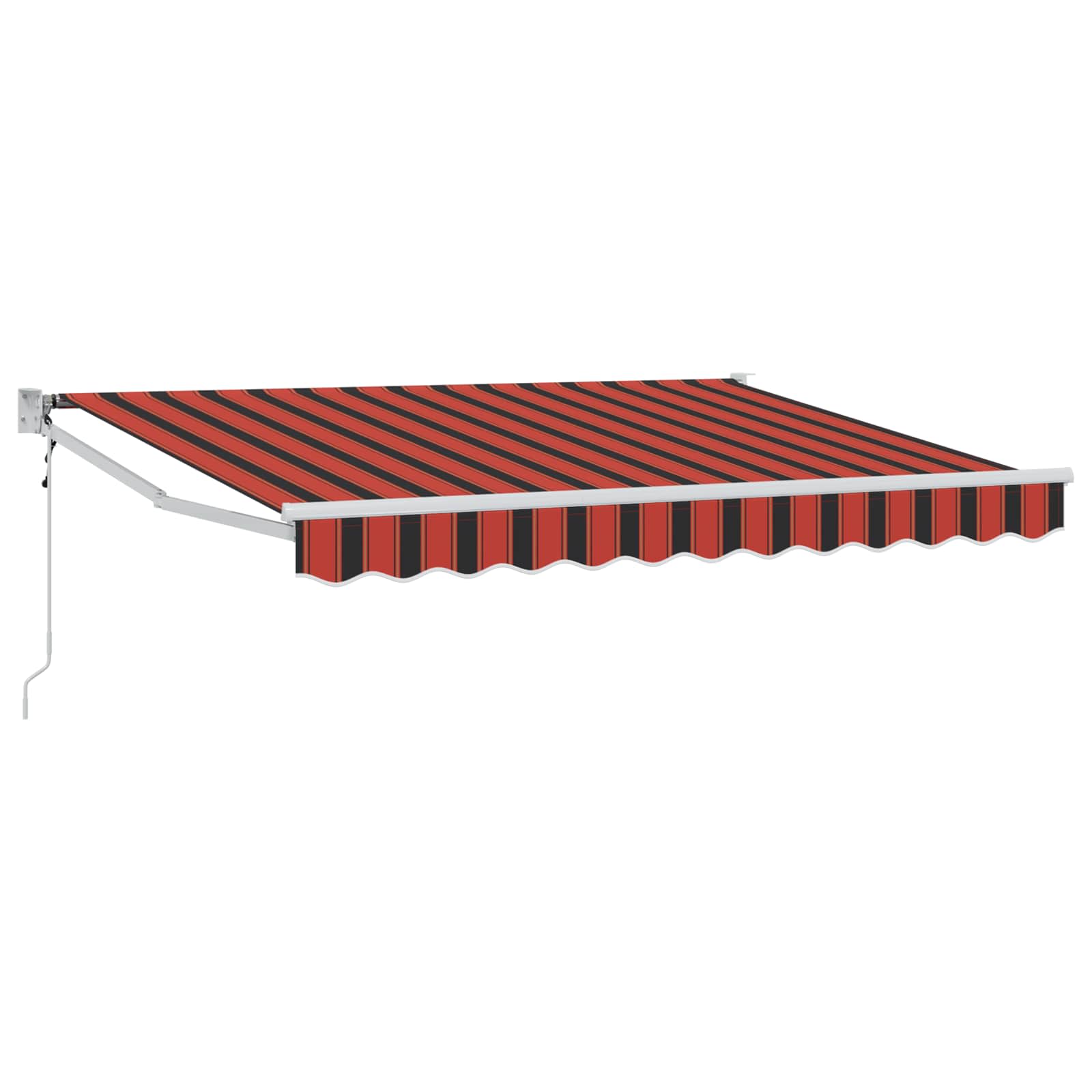 Maison Exclusive - Ausziehbare Markise Orange, Schwarz Und Gelb 2