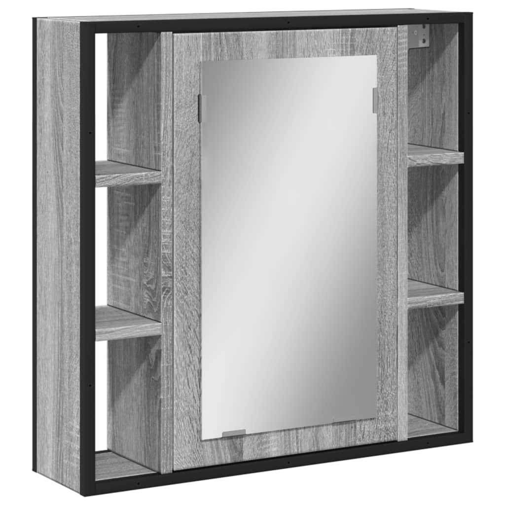 Maison Exclusive - Bad-spiegelschrank Grau Sonoma 60x16x60 Cm Hol