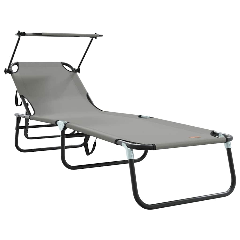 Maison Exclusive - Klappbare Sonnenliege Oxford Grau