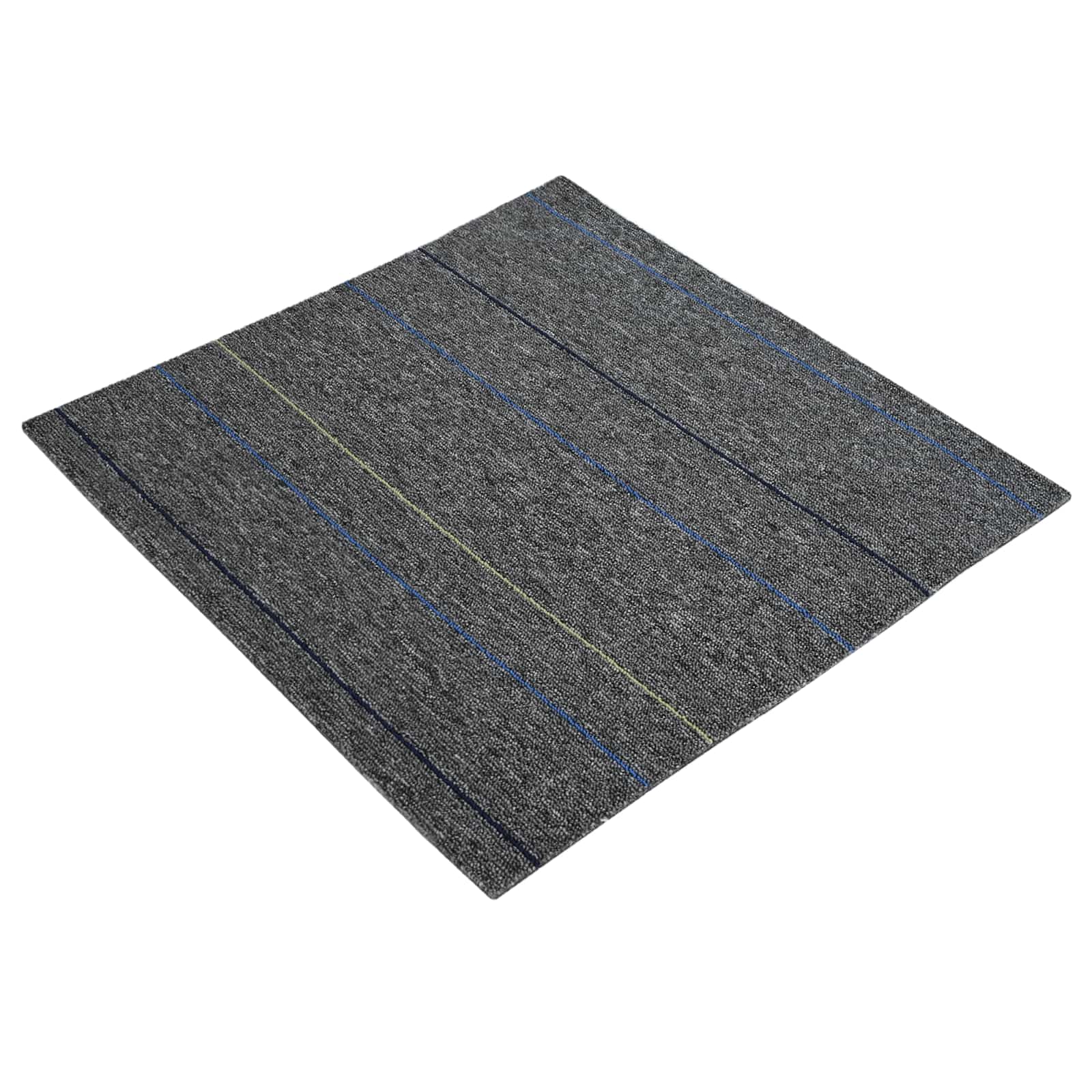 Maison Exclusive - Teppichfliese Mittelgrau Mit Streifen 50 X 50