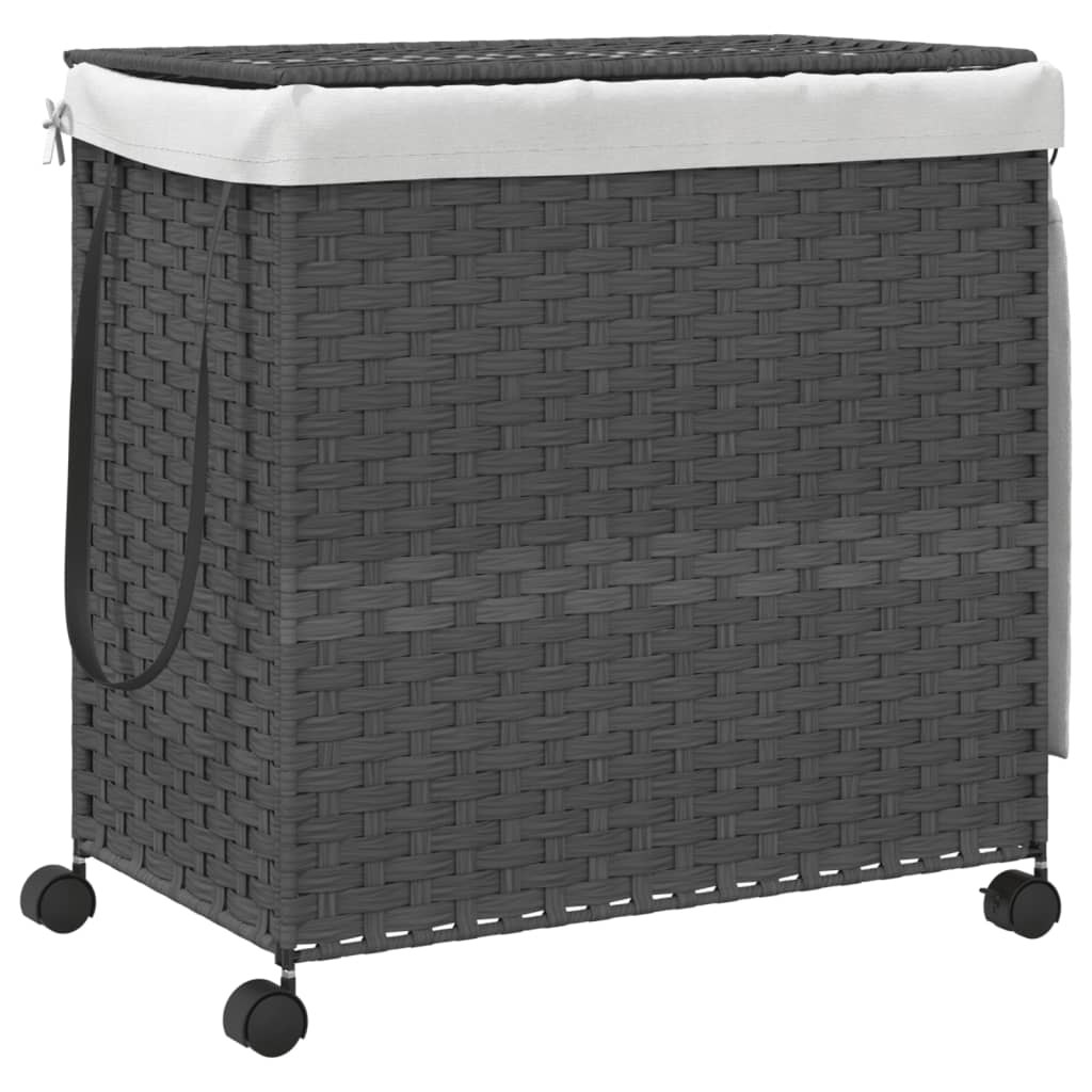 Maison Exclusive - Wäschekorb Mit Rollen Grau 60x35x60,5 Cm Ratta