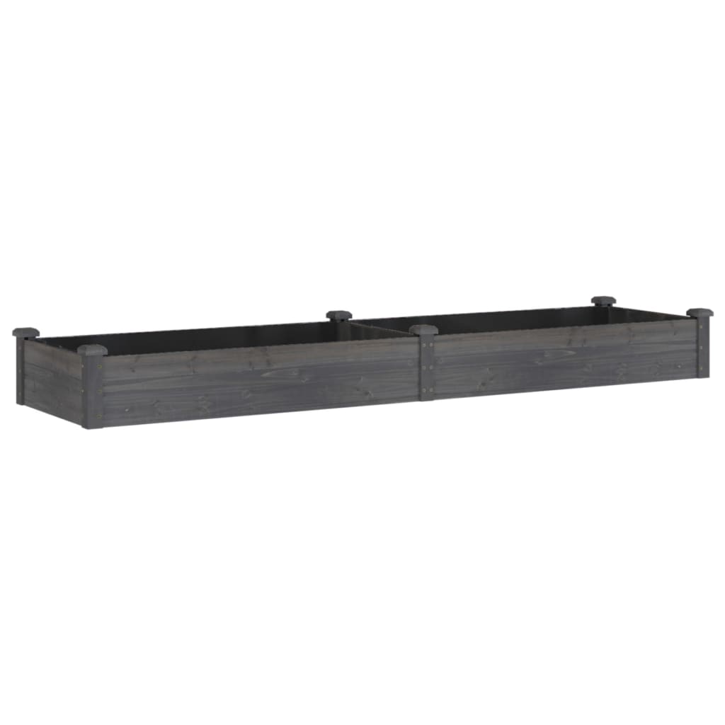 Maison Exclusive - Hochbeet Mit Einsatz Grau 240x60x25 Cm Massivh