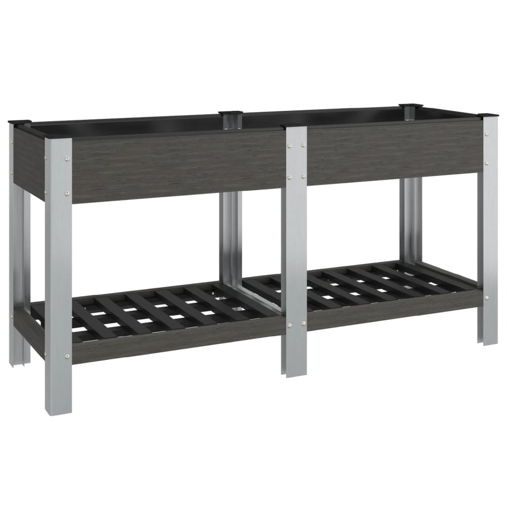 Maison Exclusive - Garten-hochbeet Mit Ablage Grau 150x50x75 Cm W