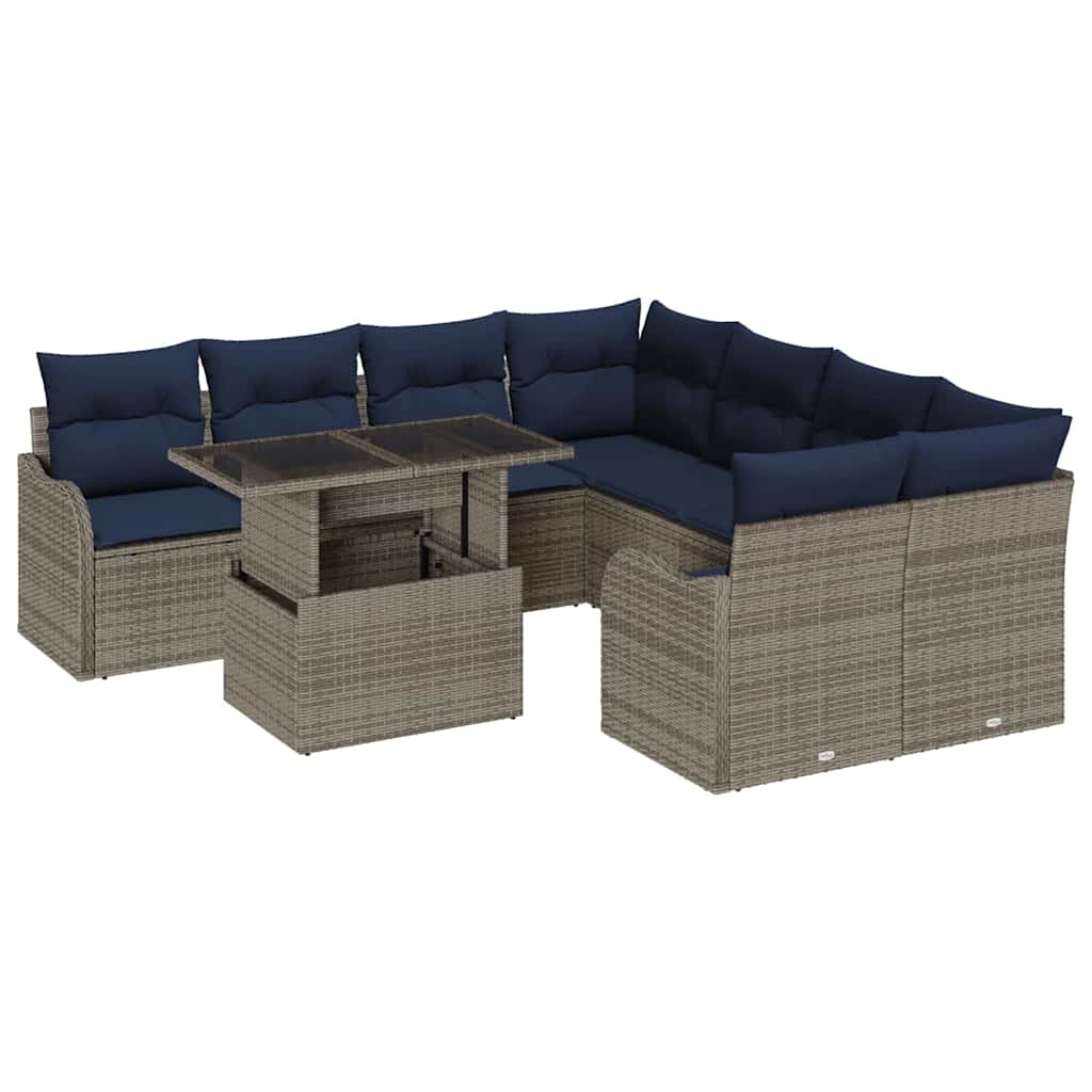 Maison Exclusive - Essgruppe 9 Stk. Grau