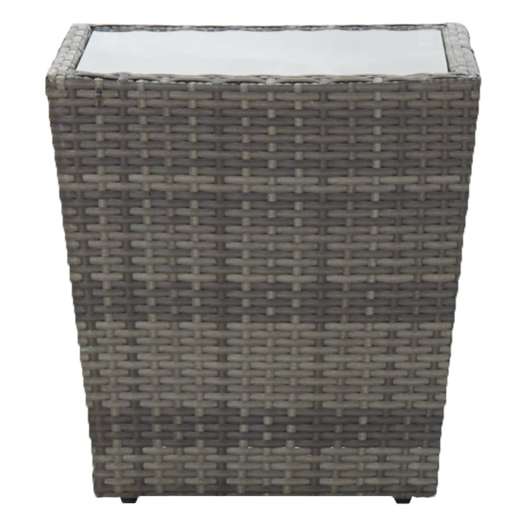 Maison Exclusive - Beistelltisch Grau 41,5x41,5x43 Cm Poly Rattan