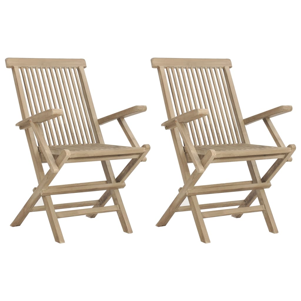 Maison Exclusive - Klappstühle, 2 Stück, Grau, 56 X 61 X 89 Cm, M