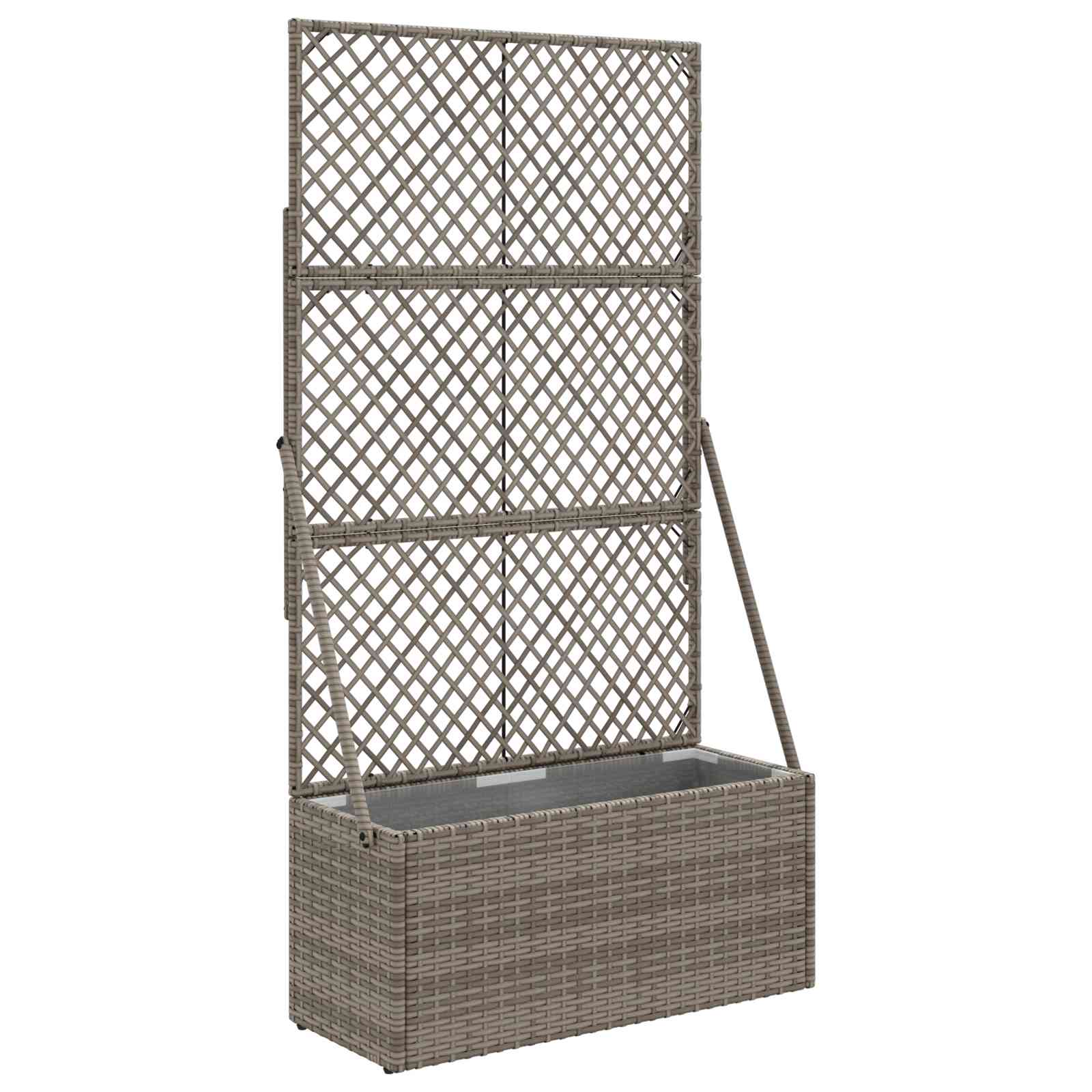 Maison Exclusive - Gartenpflanzer Mit Gitter Grau 70 X 30 X 135 C