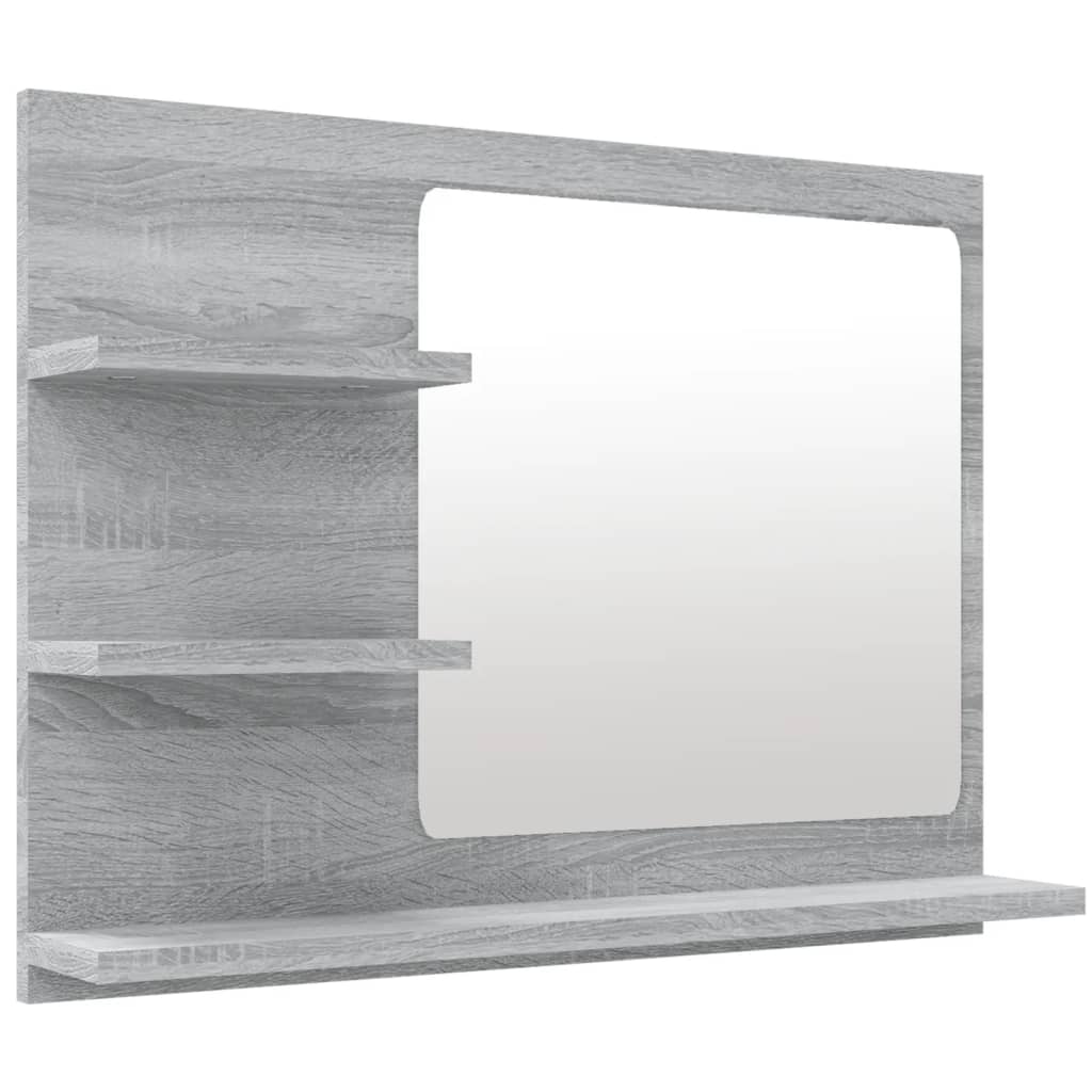 Maison Exclusive - Badspiegel Grau Sonoma 60x10,5x45 Cm Holzwerks
