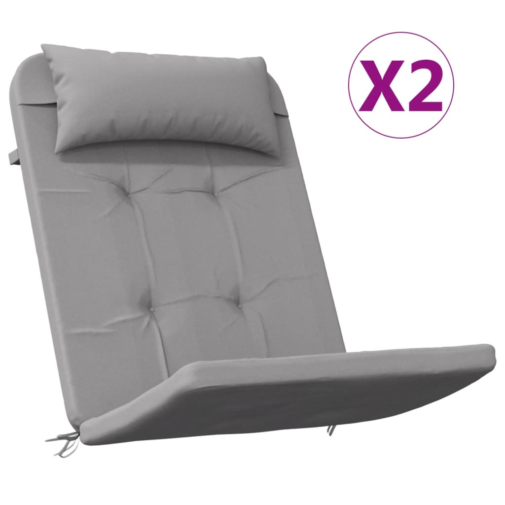 Maison Exclusive - Adirondack-auflagen 2 Stk. Grau Oxford-gewebe
