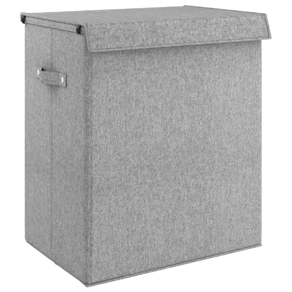 Maison Exclusive - Faltbarer Wäschekorb Grau 51x34,5x59 Cm Leinen