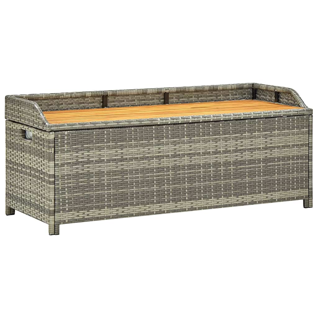 Maison Exclusive - Gartenbank Mit Stauraum 120 Cm Poly Rattan Gra