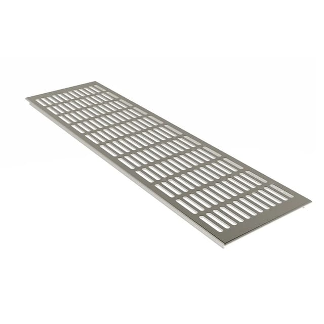MS Beschläge Lüftungsgitter Alu Classic Edelstahloptik 150 x 400 mm