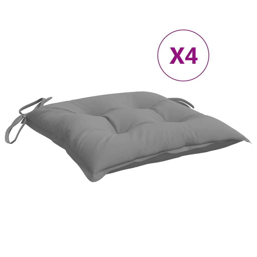 Maison Exclusive - Stuhlkissen 4 Stk. Grau 50x50x7 Cm Oxford-gewe