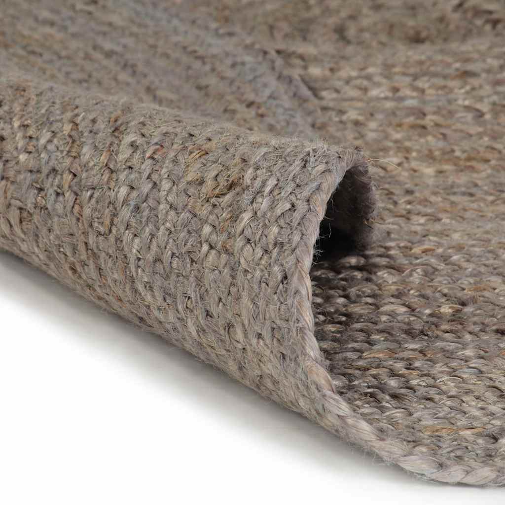 Maison Exclusive - Teppich Handgefertigt Jute Rund 180 Cm Grau