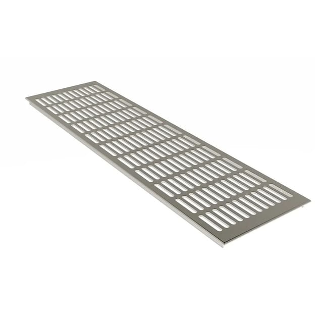 MS Beschläge Lüftungsgitter Alu Classic Edelstahloptik 150 x 1000 mm
