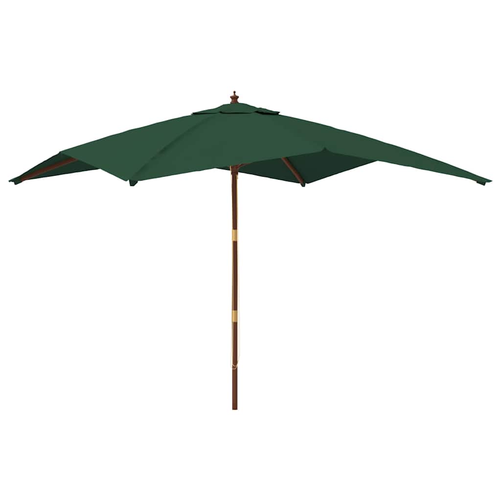 Maison Exclusive - Sonnenschirm Mit Holzmast Grün 300x300x273 Cm