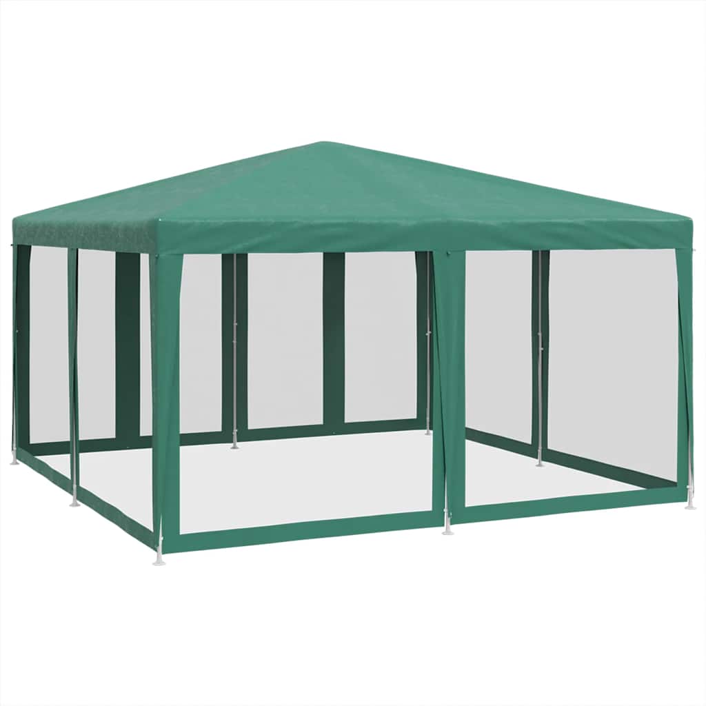 Maison Exclusive - Partyzelt Mit 8 Mesh-seitenteilen Grün 4x4 M H