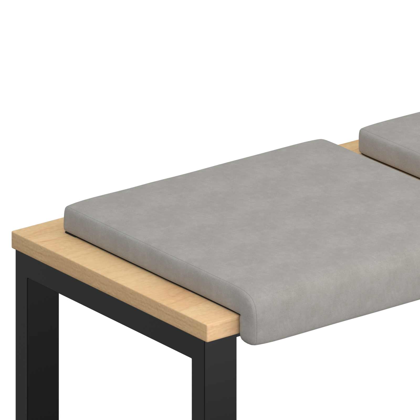 Maison Exclusive - Bankkissen 2 Stk. Mikrofaser Hellgrau Tiefe 35