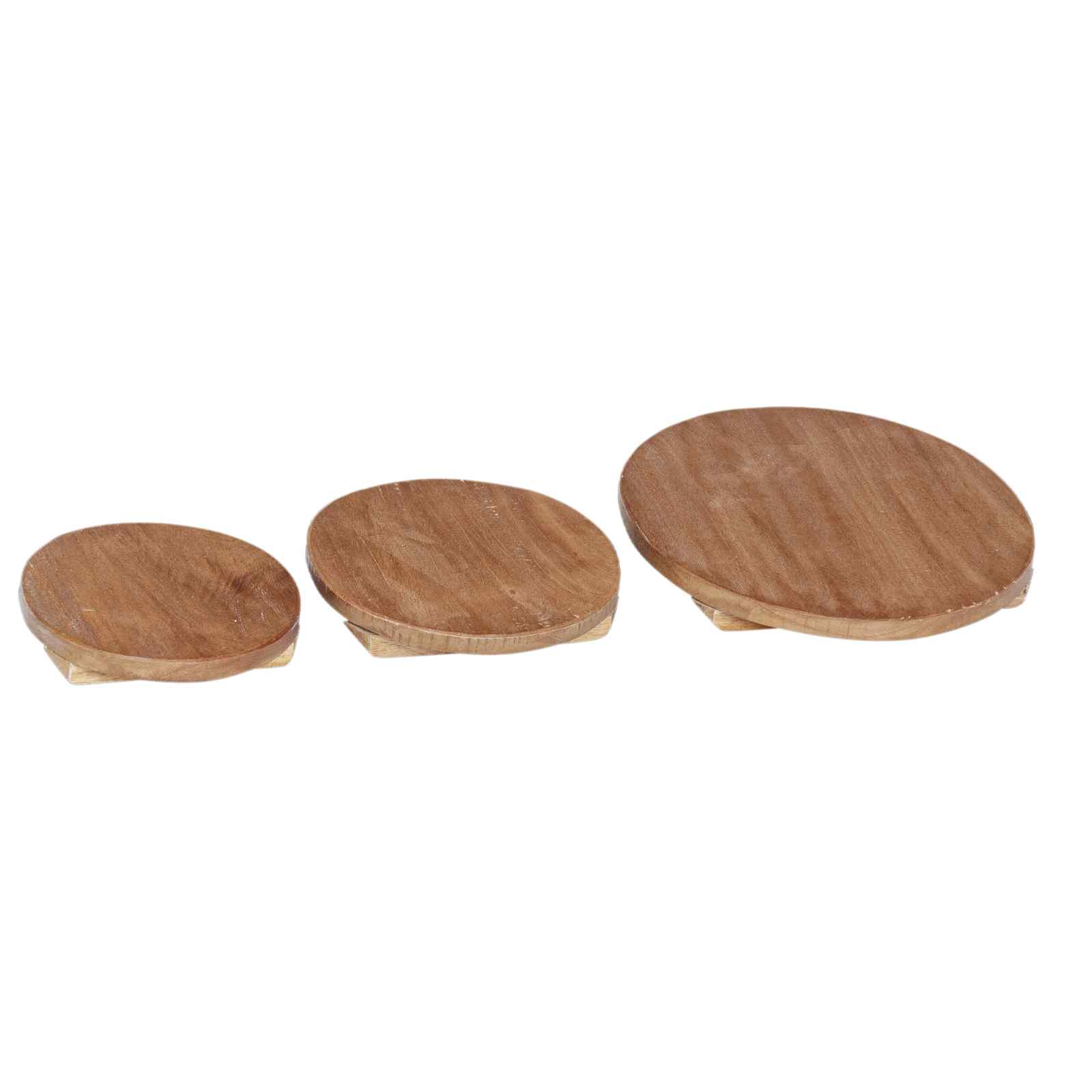 Maison Exclusive - Pflanzenhocker 3 Stk. Natur 29 X 29 X 3,5 Cm M
