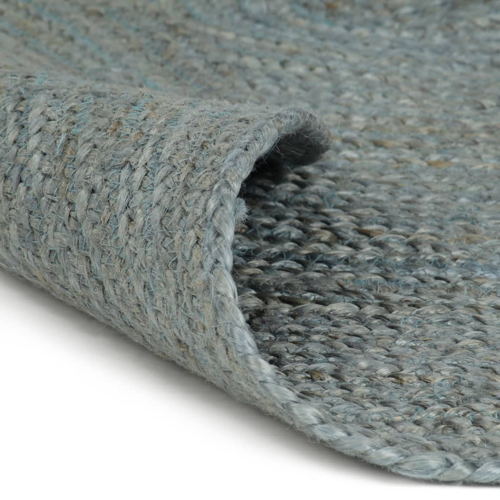 Maison Exclusive - Teppich Handgefertigt Jute Rund 210 Cm Olivgrü