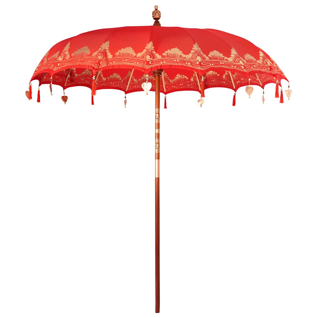 Maison Exclusive - Balinesischer Sonnenschirm Rot 215 X 215 X 260