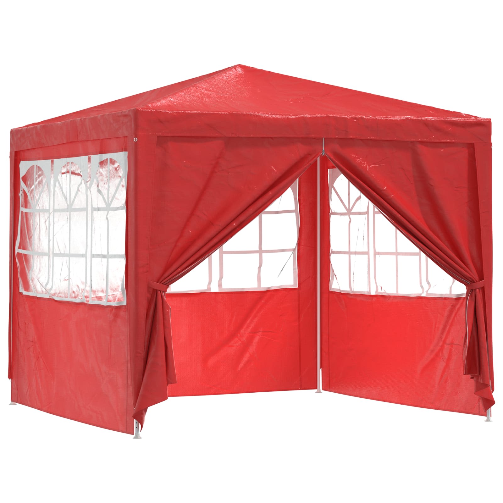 Maison Exclusive - Party-zelt 250 X 250 X 240 Cm Rot Pe Und Stahl