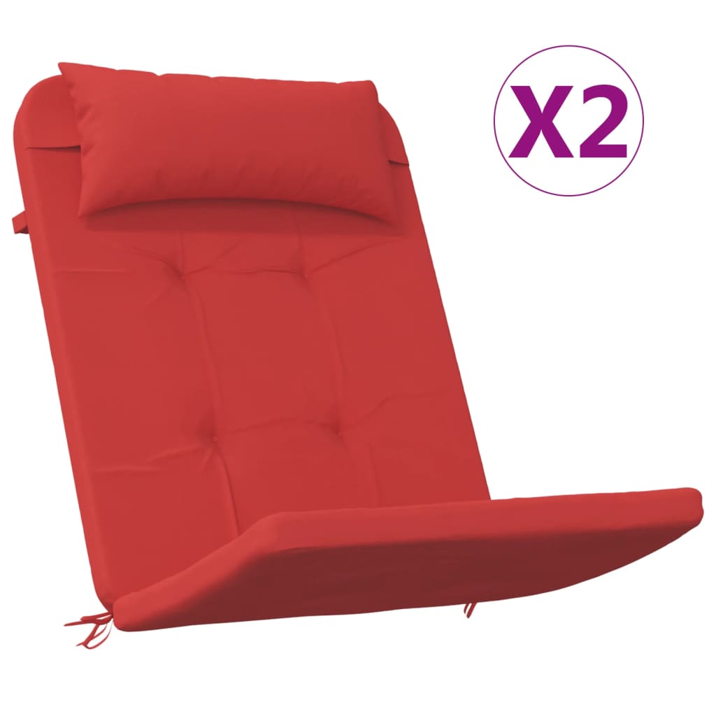 Maison Exclusive - Adirondack-auflagen 2 Stk. Rot Oxford-gewebe