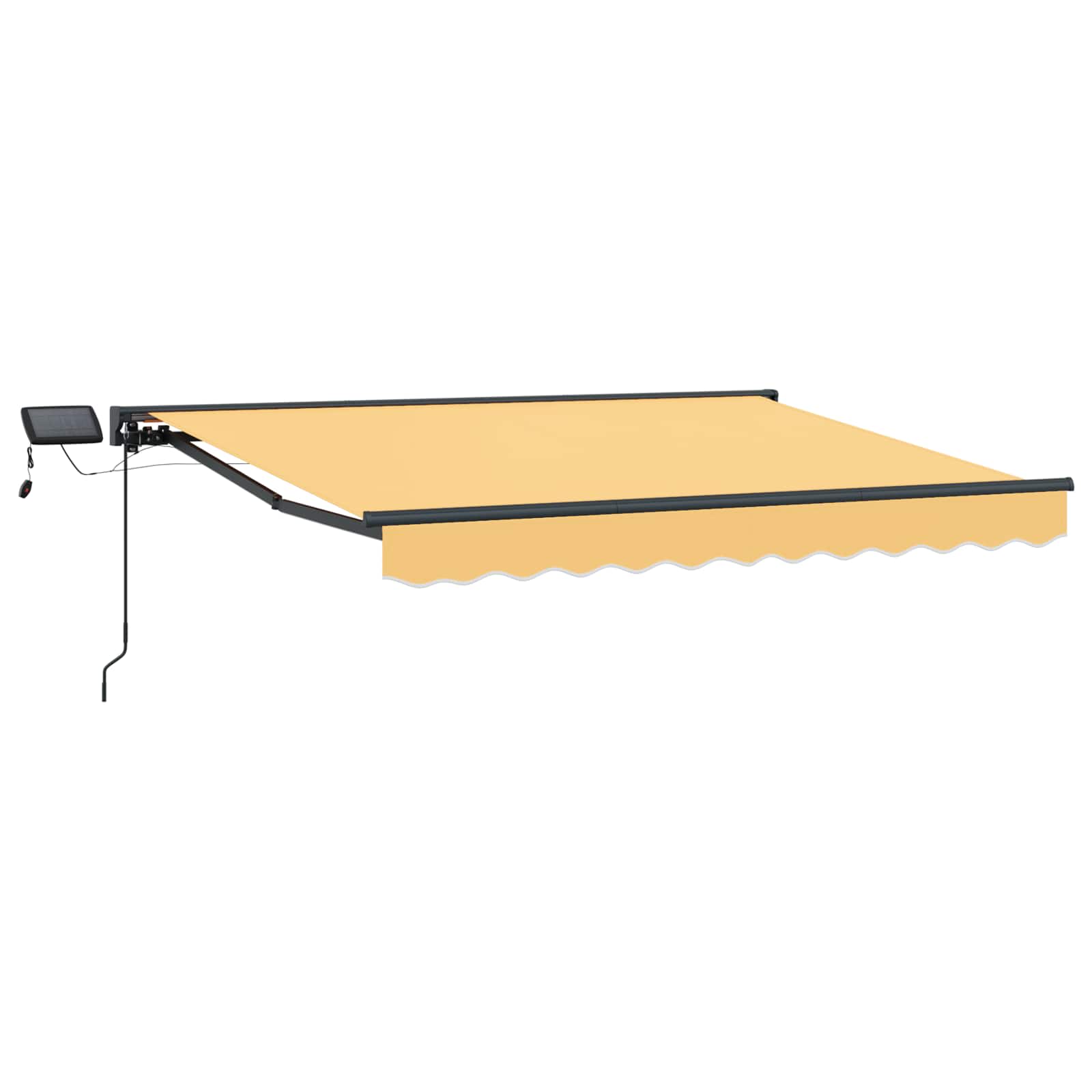 Maison Exclusive - Manueller Markisenrahmen Mit Leds Sand 4,5 × 3