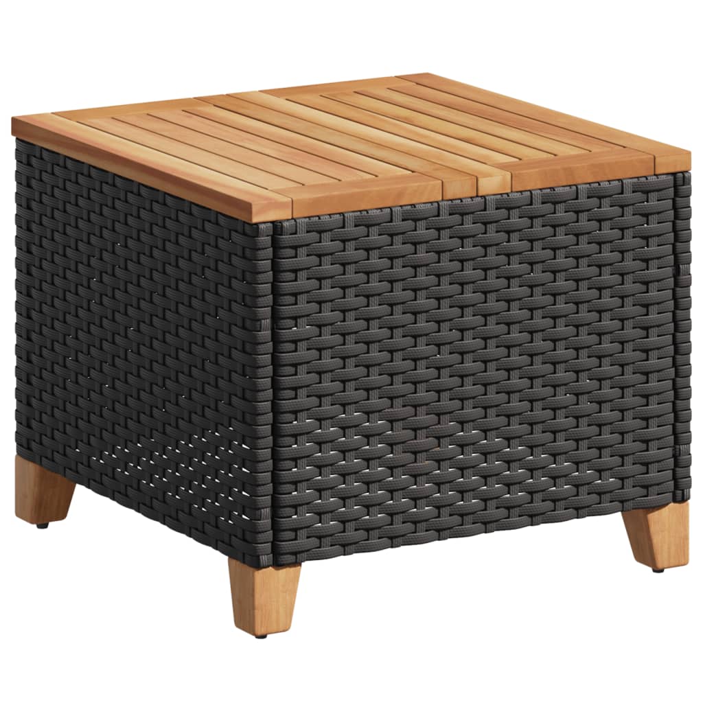 Maison Exclusive - Gartentisch Schwarz 45x45x37 Cm Poly Rattan Ak