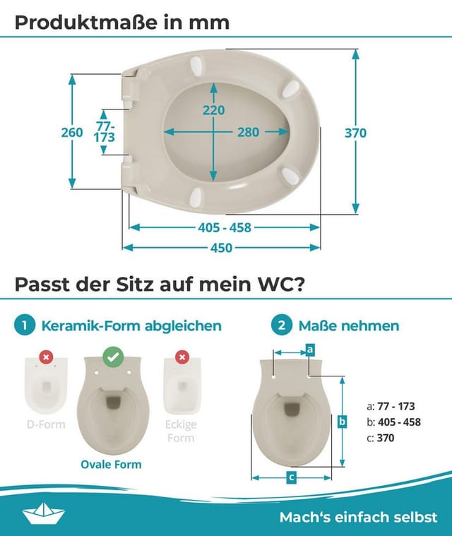 Calmwaters WC Sitz Premium Pergamon Absenkautomatik Made In EU 250 kg Antibakteriell Abnehmbar Duroplast 26LP6141