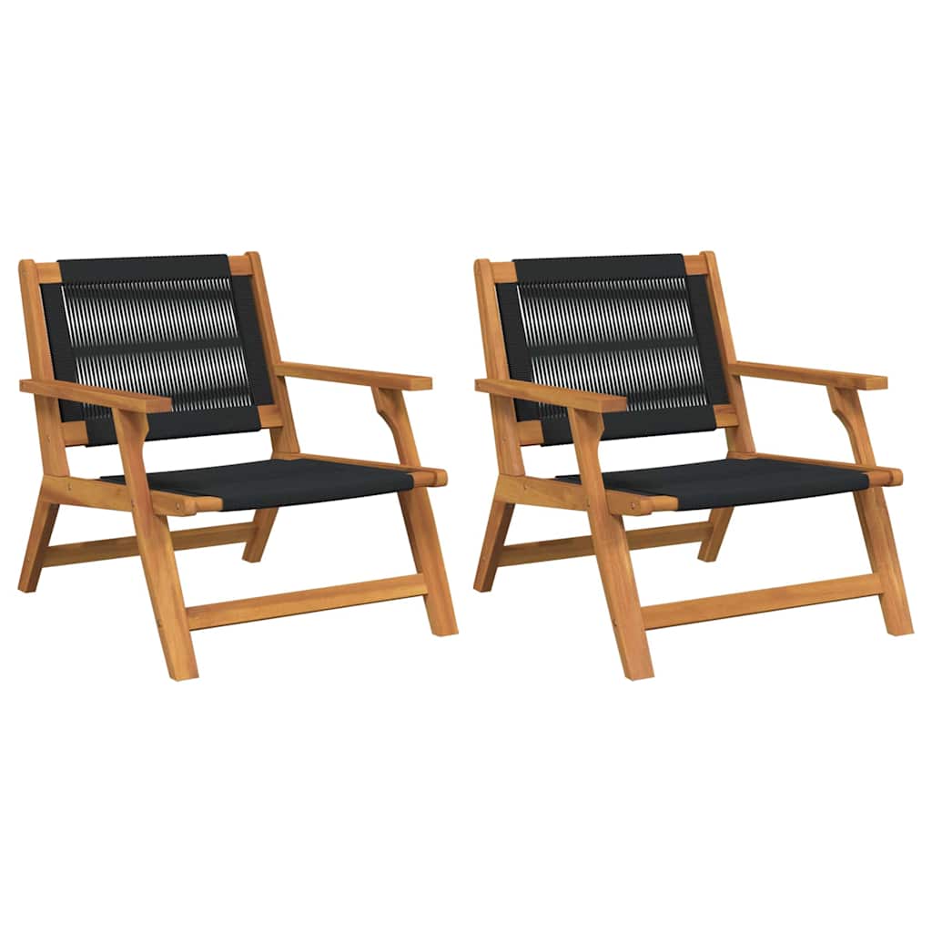 Maison Exclusive - Garten-entspannungsstuhl 2 Stk. Schwarz Massiv