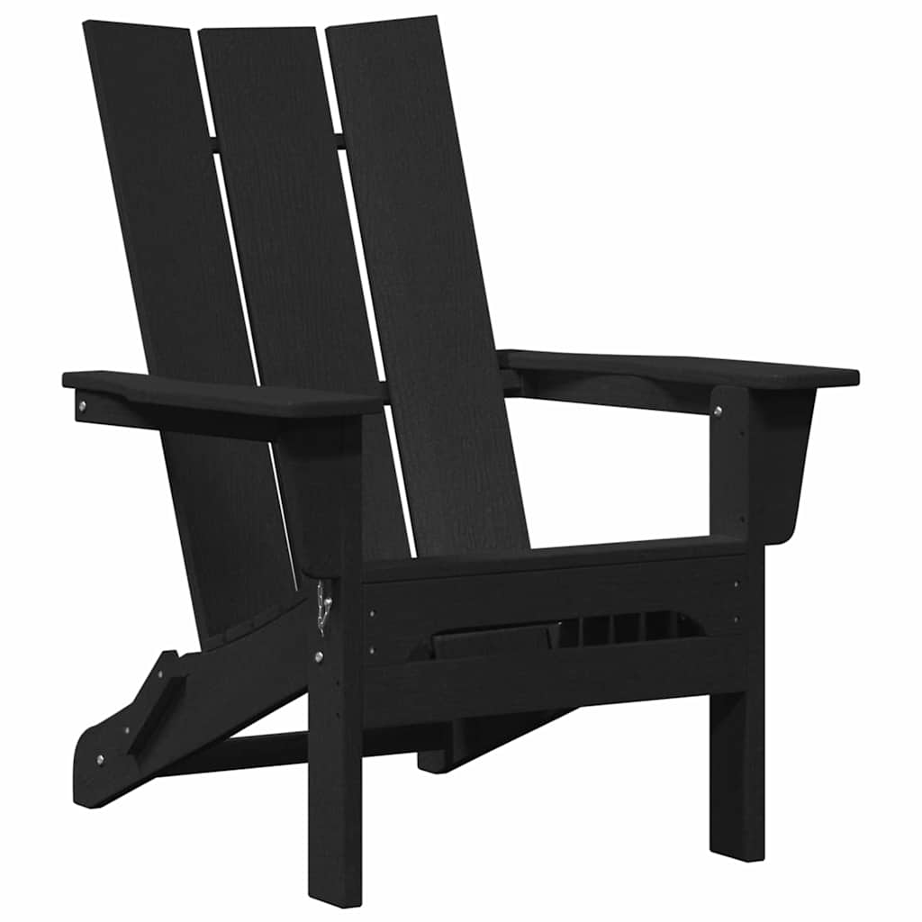 Maison Exclusive - Klappbarer Adirondack-stuhl Schwarz 80,5 X 74,