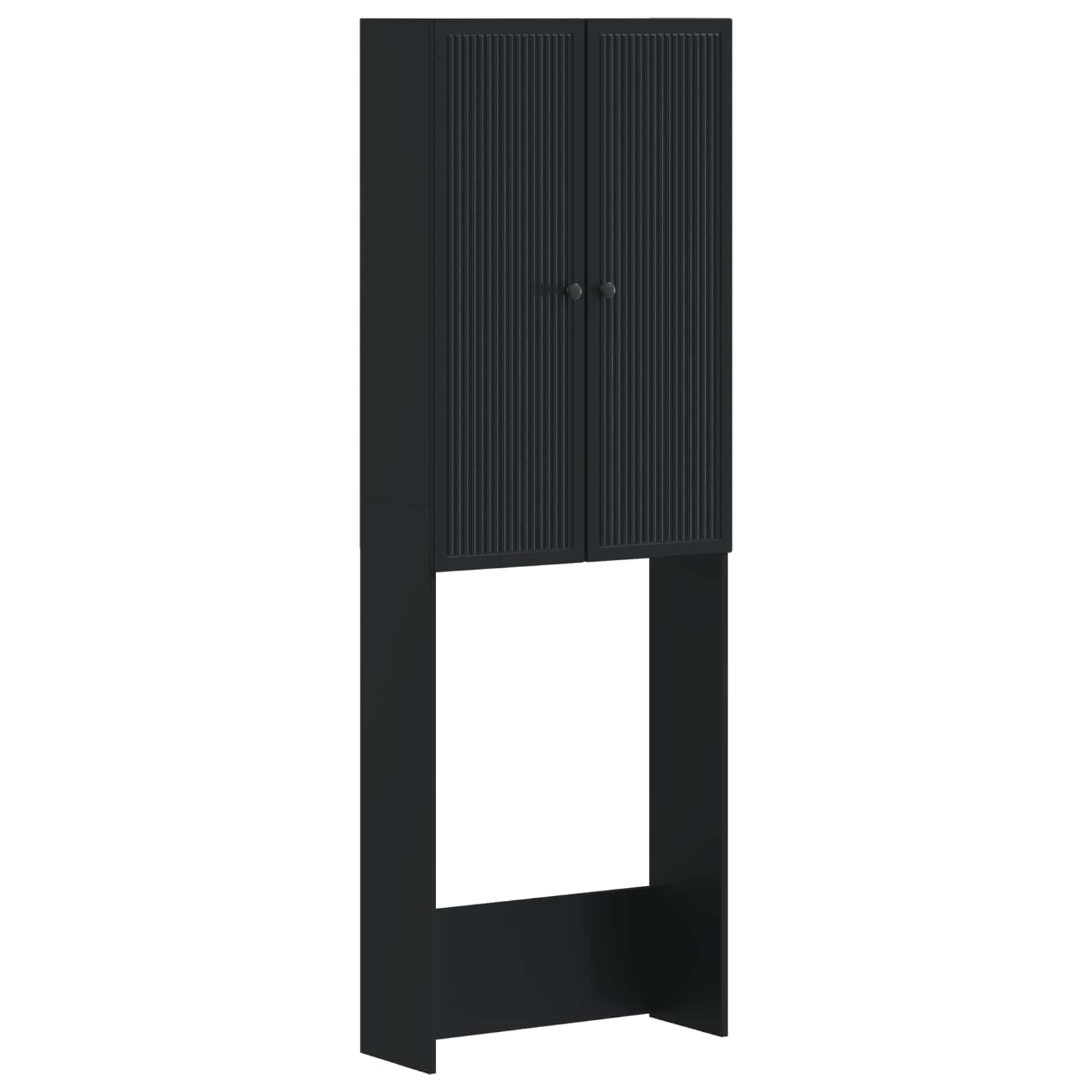 Maison Exclusive - Toilettenschrank Ede Schwarz 66 X 25,5 X 190 C