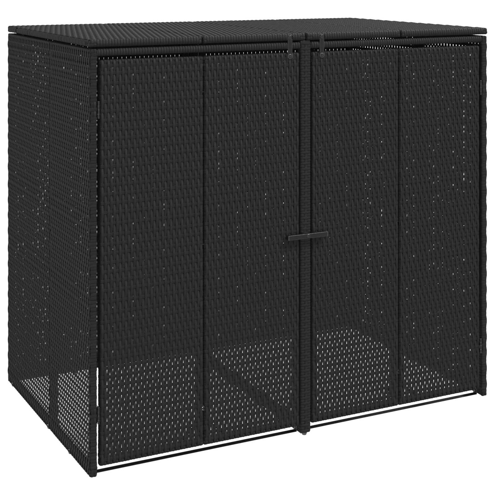 Maison Exclusive - Mülltonnenbox 2 Stk. Schwarz 130 X 80 X 115 Cm