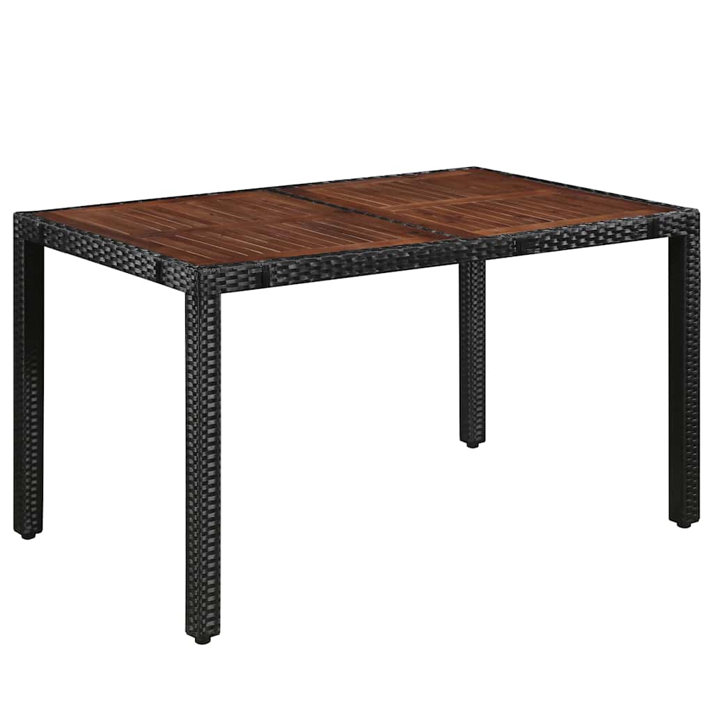 Maison Exclusive - 7-tlg. Garten-essgruppe Poly Rattan Akazie Mas